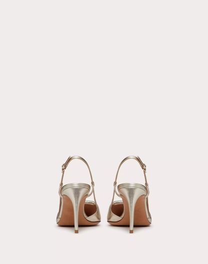 VLOGO GLOW LAMINATED NAPPA SLINGBACK PUMP 80 MM / 3.15 IN.